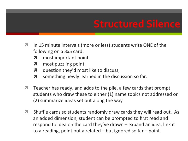 Making Room for “Quiet Learning” in Our Classrooms | TILT